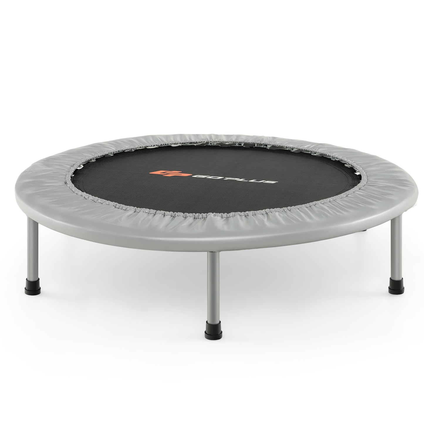 36 Inch Mini Folding Trampoline Portable Recreational Fitness Rebounder-Blue - Silver