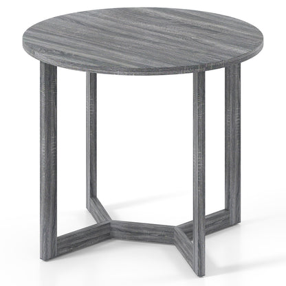 36 Inch Round Wood Dining Table for 2-4 People with Wing-shaped Pedestal Base