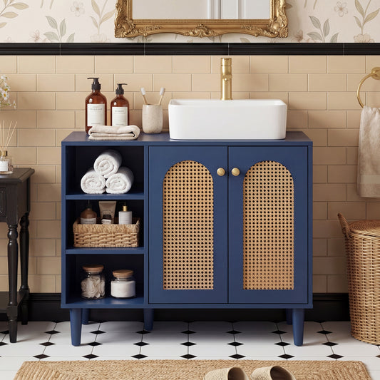 36 Inch Under Sink Cabinet Boho for Vessel Sinks and Single-Handle Faucets