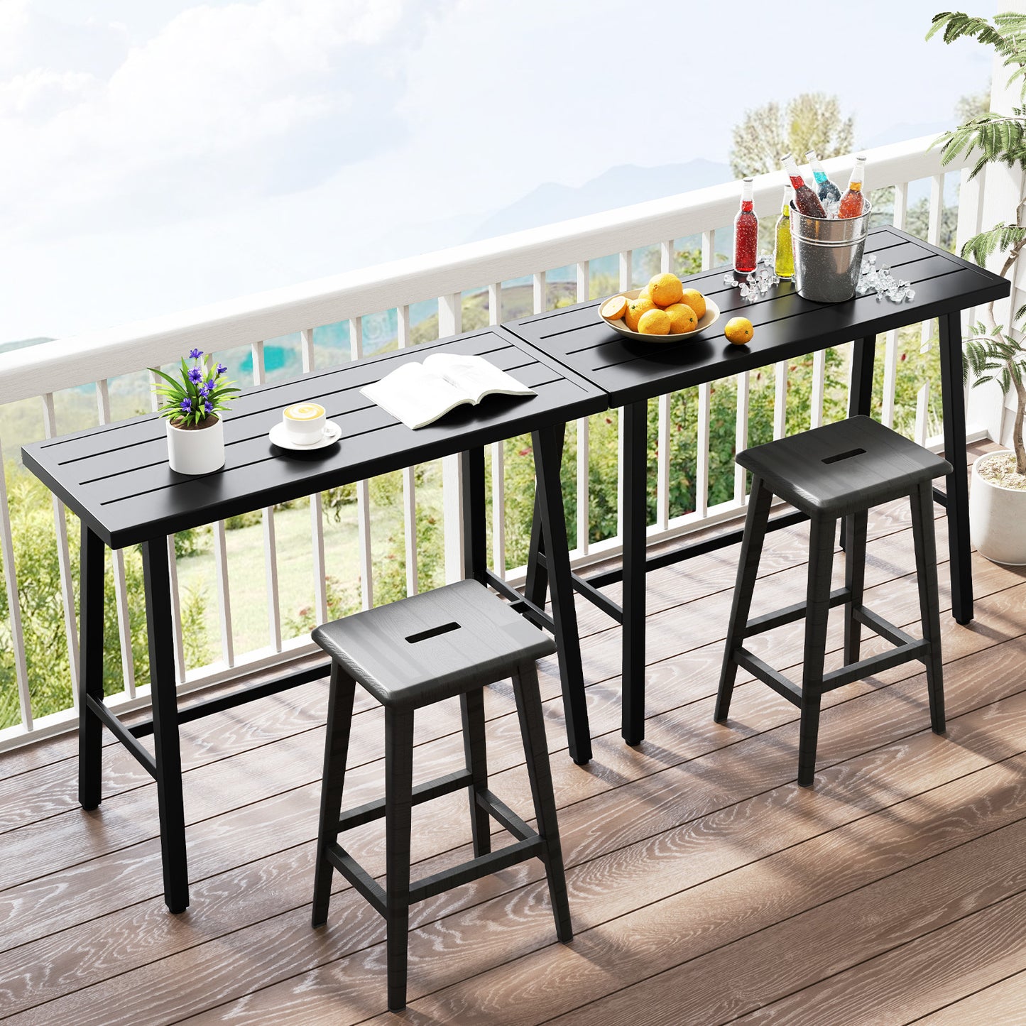 9 Feet Patio Umbrella with Push Button Tilt and Crank