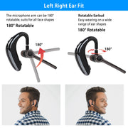 Wireless V5.0 Earpiece ENC Driving Earbuds 180° Rotatable Left Right Ear Fit Earphone