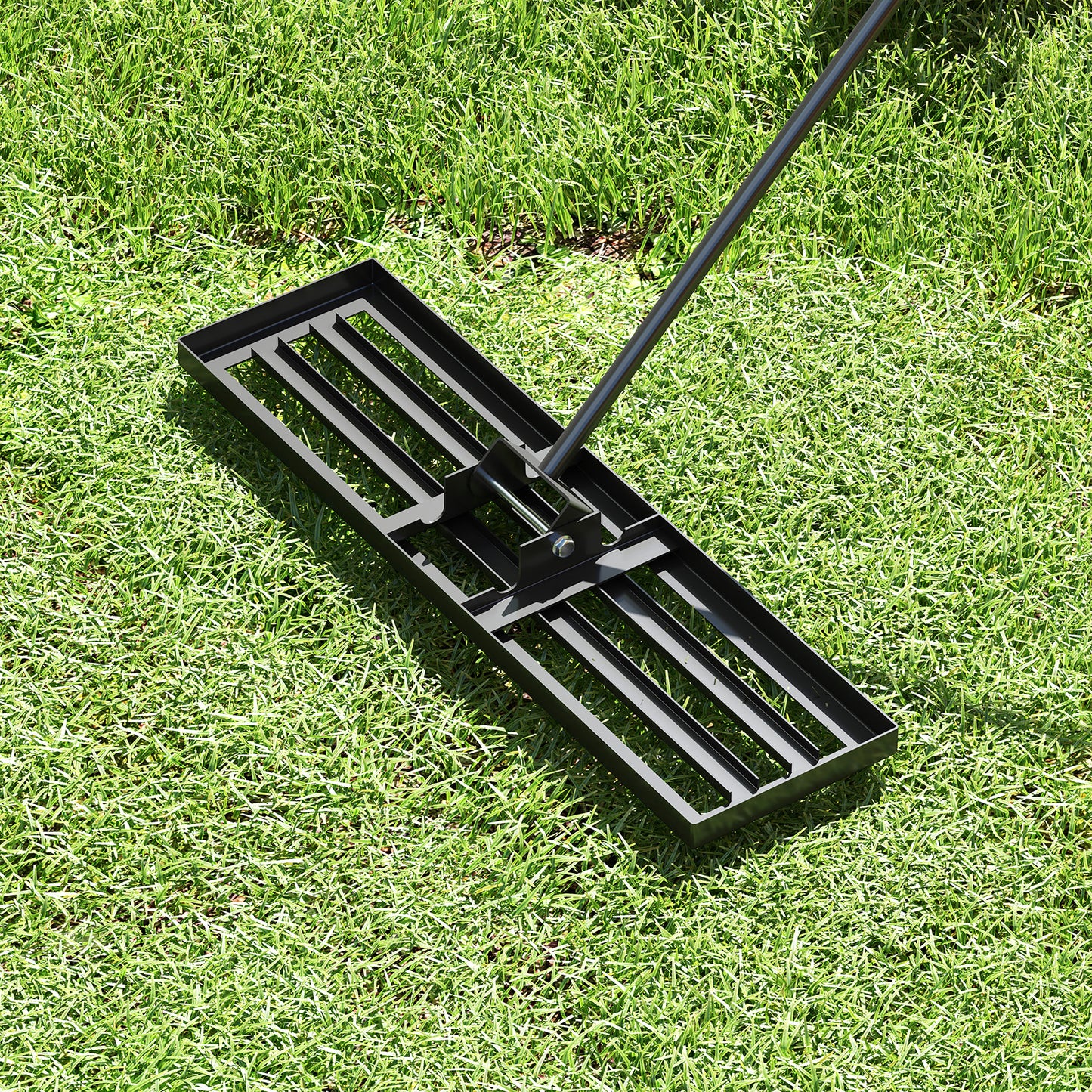 36 x 10 Inch Lawn Leveling Rake with Ergonomic Handle