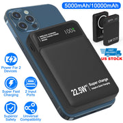 5000mAh Magsafe 3 In 1 Portable Charger PD22.5W Magnetic Fast Charger Fast Charging Power Bank Fit For IOS Phone 15/14 Samsung Galaxy S24 And More