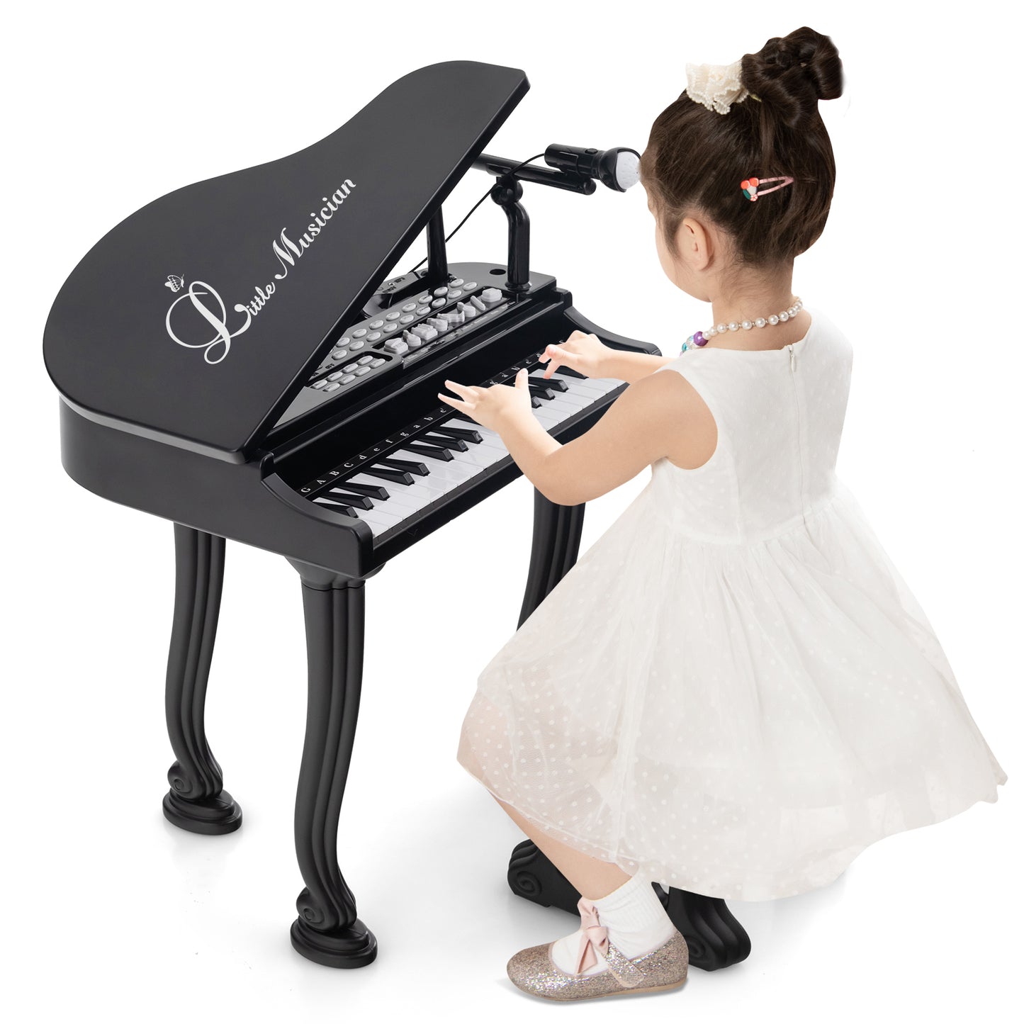 37 Keys Kids Piano Keyboard with Stool and Piano Lid