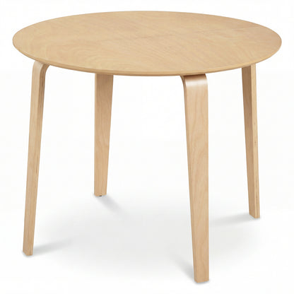 37.5" Round Dining Table with Rubber Wood Legs for Small Space