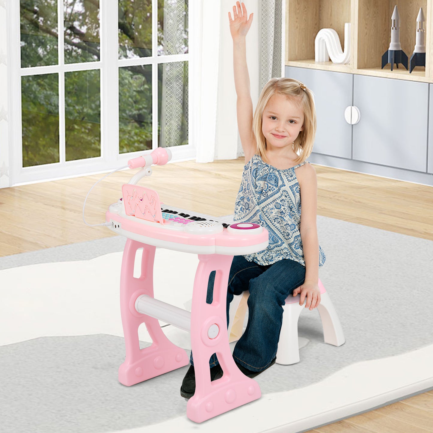 37-key Kids Electronic Piano Keyboard Playset