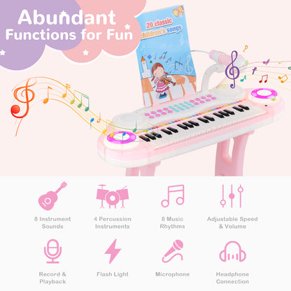 37-key Kids Electronic Piano Keyboard Playset