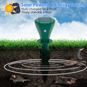 8Pcs Solar Powered Mole Repellent Waterproof Solar Animal Repellers for Moles Gophers Groundhogs Snakes Voles Outdoor Vibration Stake For Farm Garden