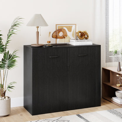 38" Buffet Modern Sideboard Cabinet with Storage-Black
