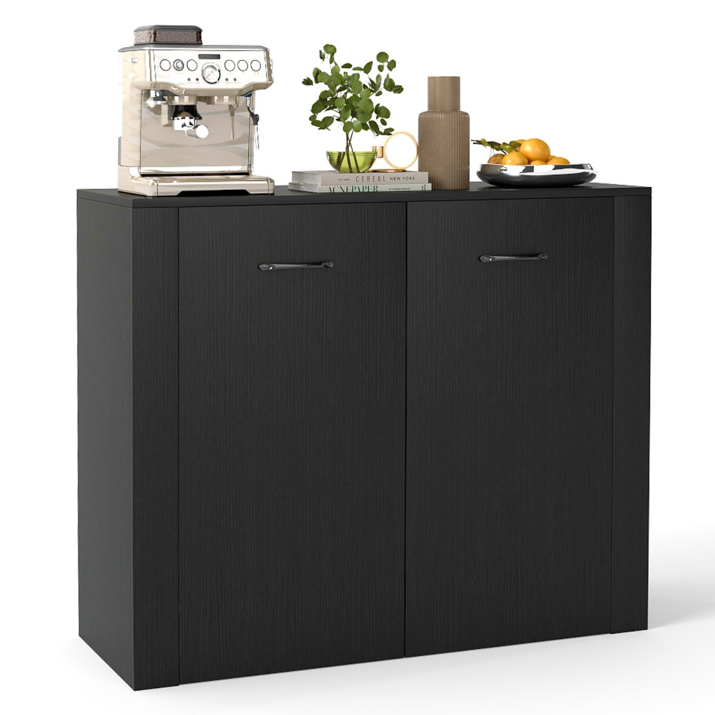 38" Buffet Modern Sideboard Cabinet with Storage-Black