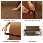 Reversible Sofa Cover Chair Loveseat Couch Slipcover Microfiber Cushion