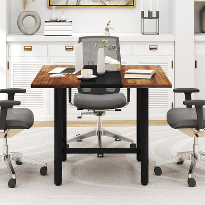 39.5" Square Conference Table with Thickened Tabletop