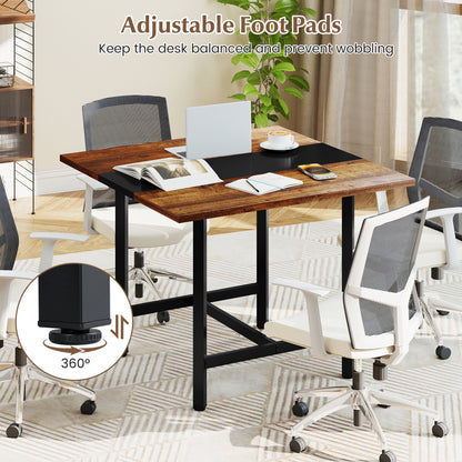 39.5" Square Conference Table with Thickened Tabletop