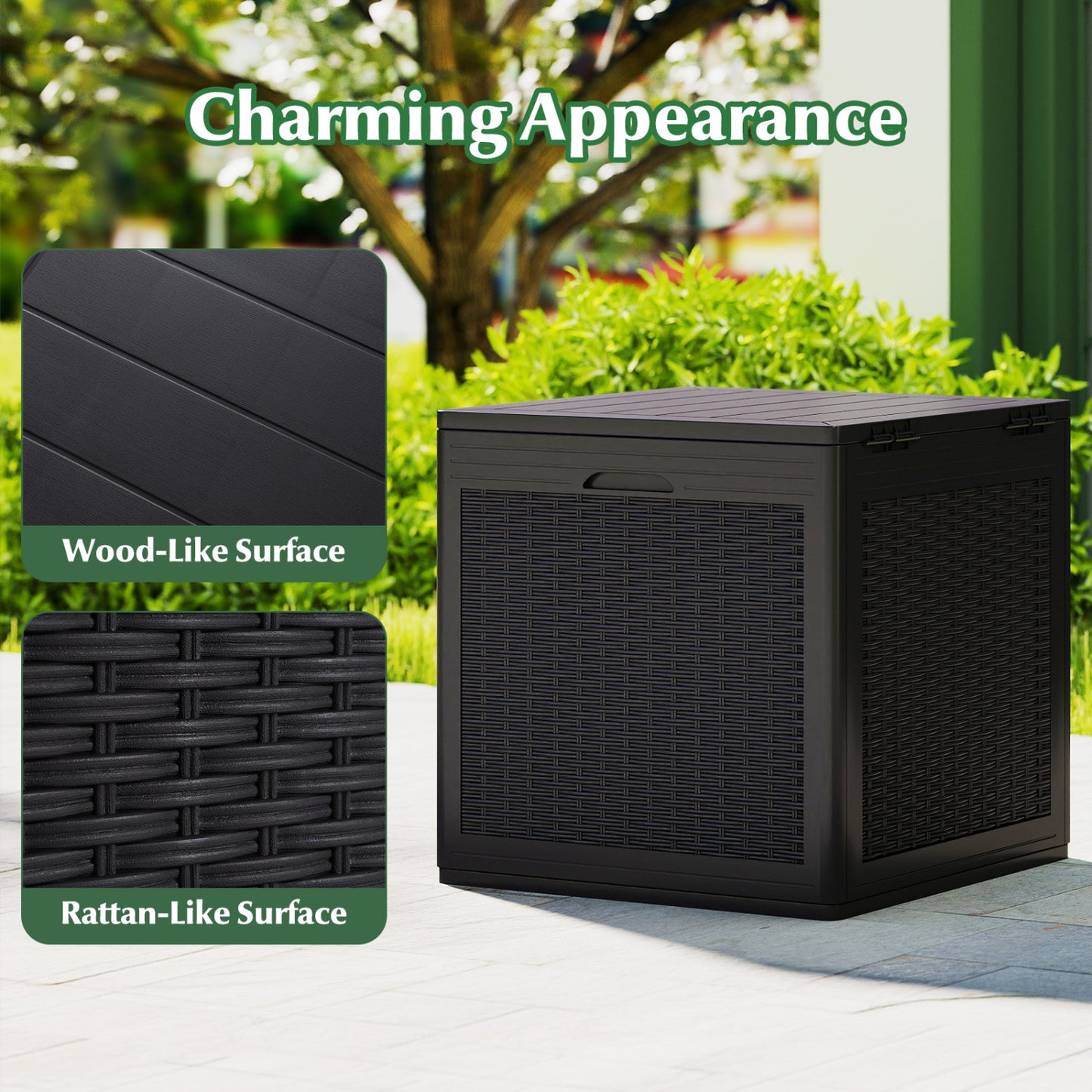 39 Gallon Deck Box with Lockable Lid - Weatherproof Storage