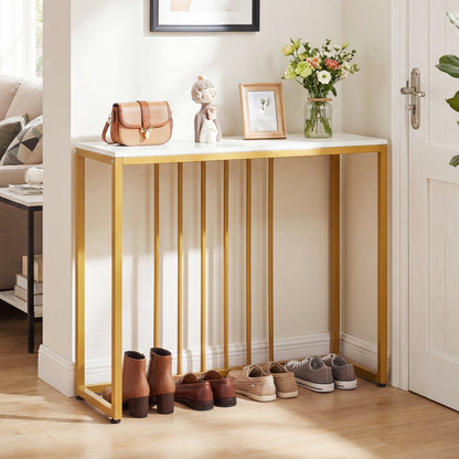 39"Modern Console Table with Built-in Charging Station
