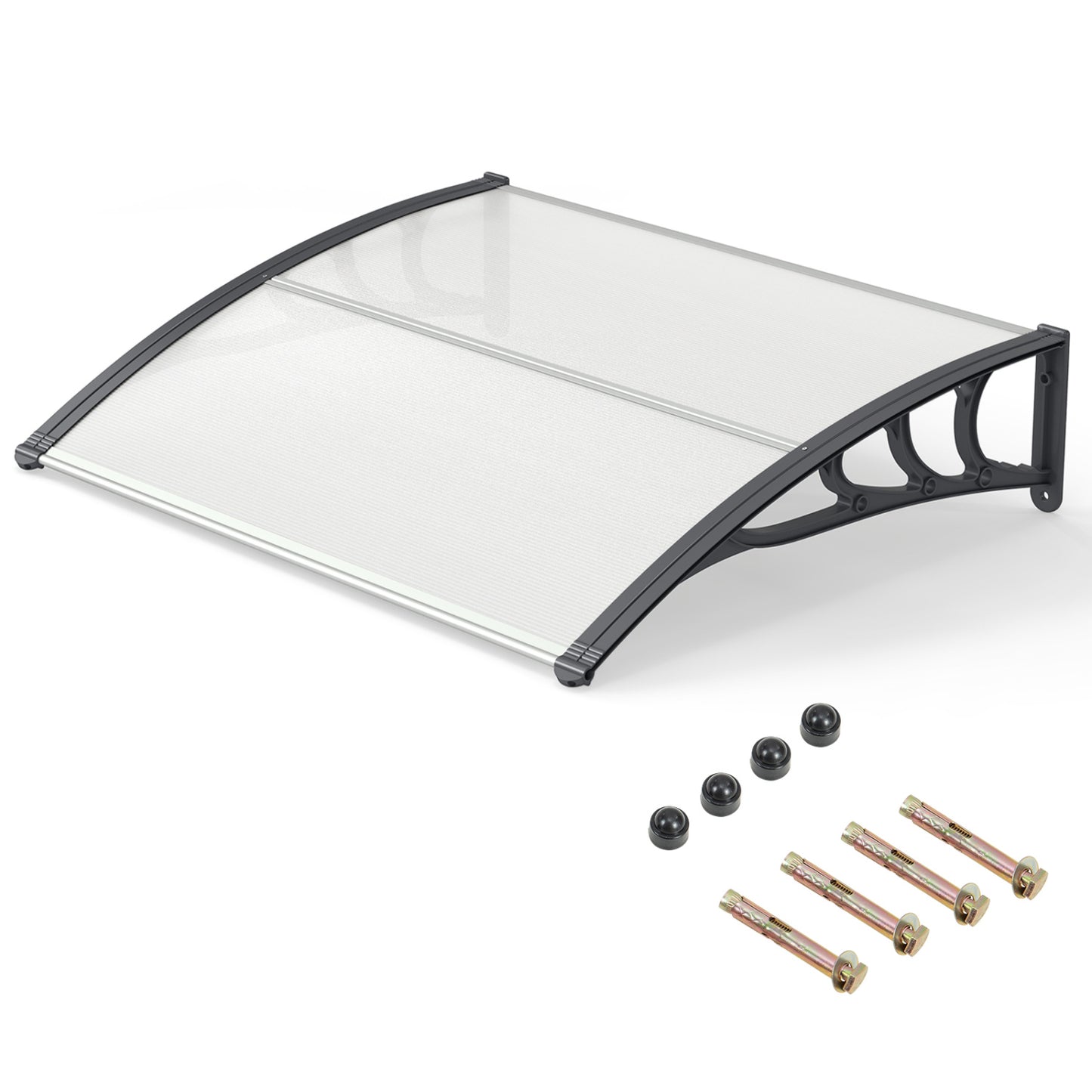 Door Awning 39x30 Inch Polycarbonate Window Canopy