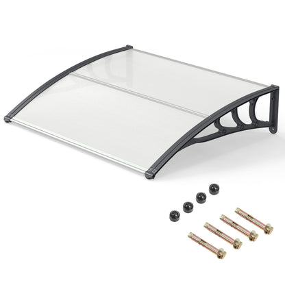 Door Awning 39x30 Inch Polycarbonate Window Canopy