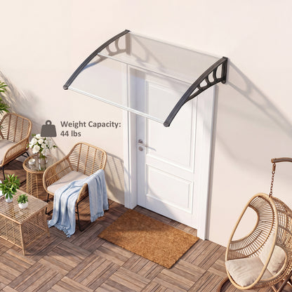 Door Awning 39x30 Inch Polycarbonate Window Canopy