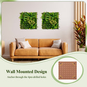 20" x 20" 3D Hanging Greenery Hedge with 11 Types of Mixed Faux Plants for Indoor Outdoor