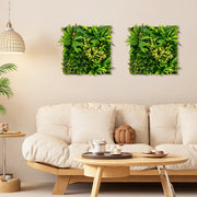 20" x 20" 3D Hanging Greenery Hedge with 11 Types of Mixed Faux Plants for Indoor Outdoor