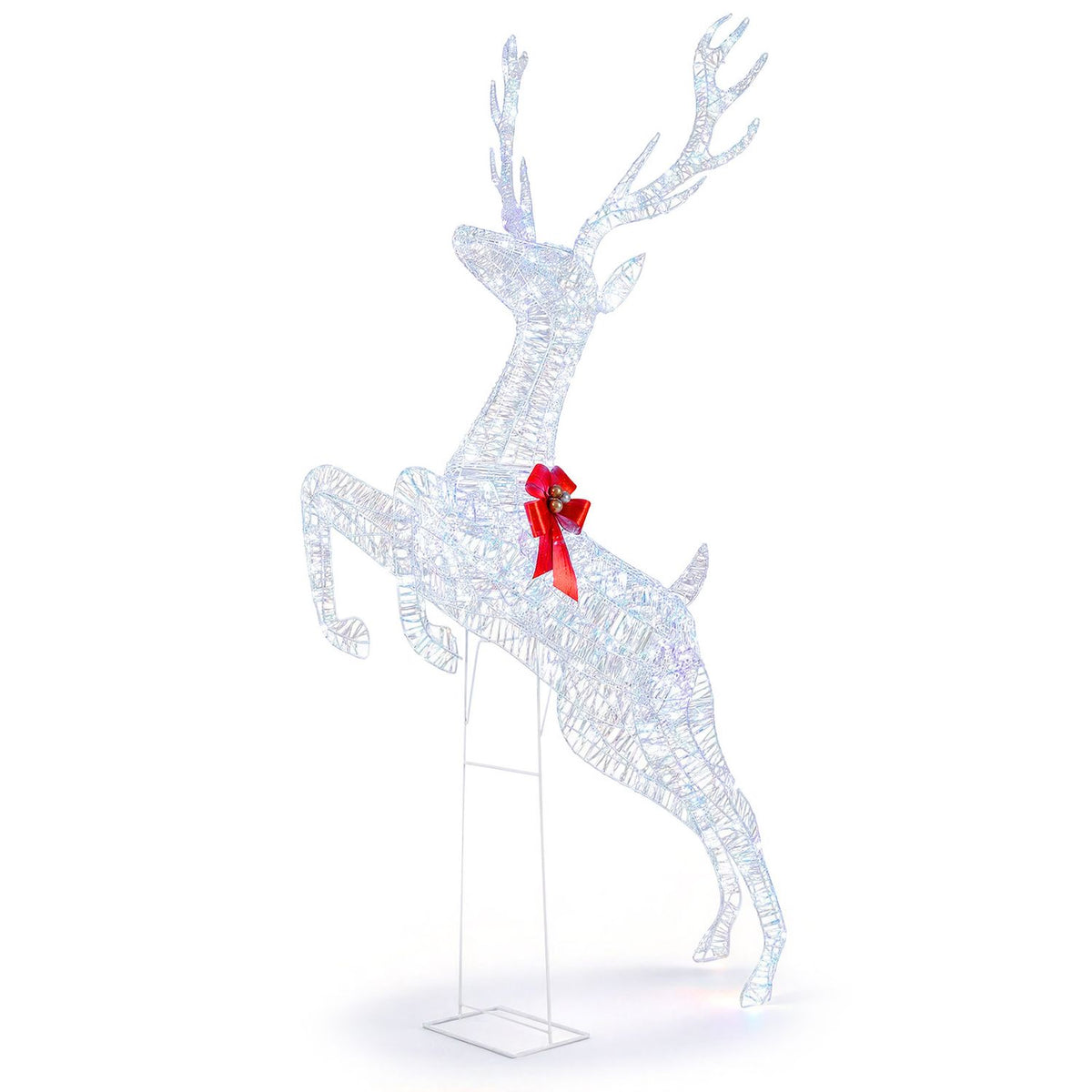 3D Large Lighted Christmas Reindeer Outdoor Decoration for Holiday Decor