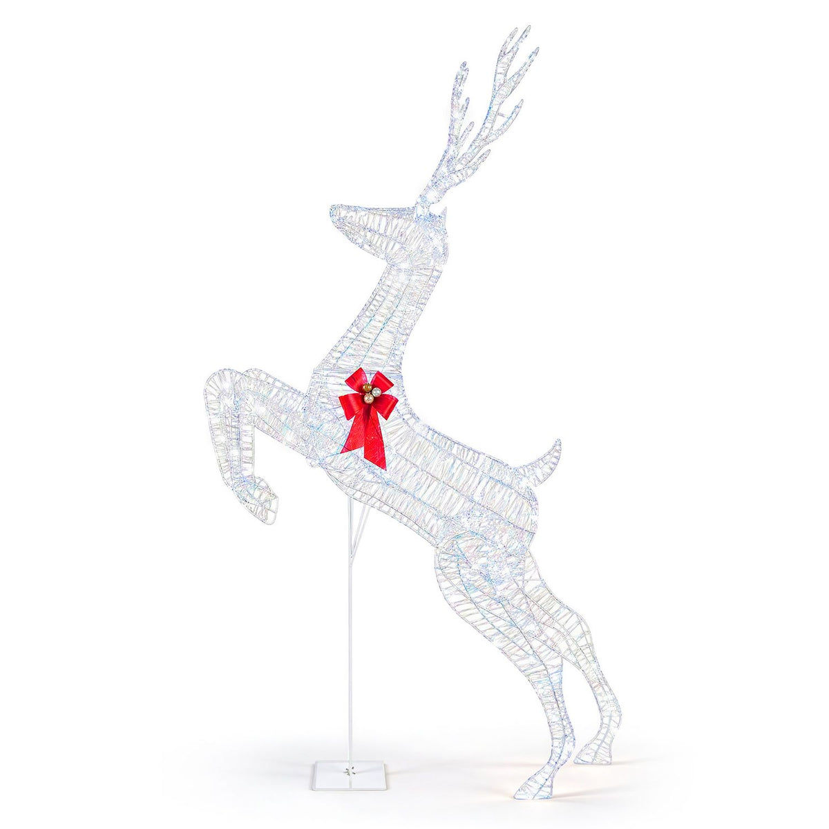 3D Large Lighted Christmas Reindeer Outdoor Decoration for Holiday Decor