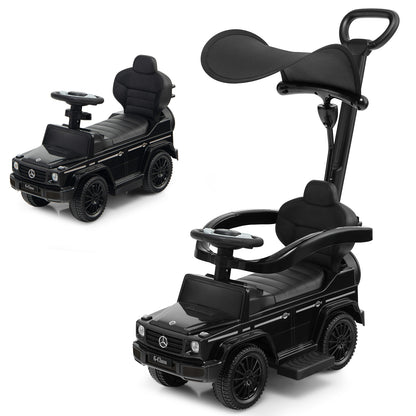 3-In-1 Ride on Push Car Mercedes Benz G350 Stroller Sliding Car with Canopy