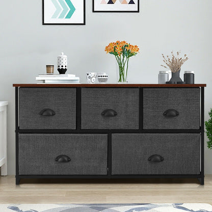Wood Dresser Storage Unit Side Table Display Organizer