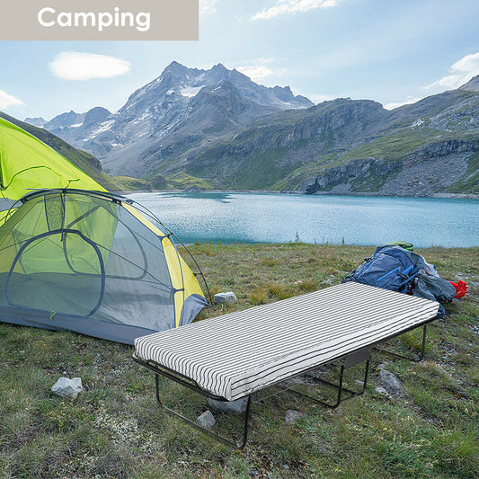 75 x 31 Inch Folding Guest Bed with Foam Mattress