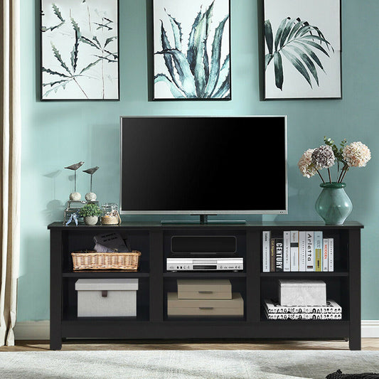 60 Inch Entertainment TV Stand Cabinet-Black