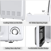 700W Retro Countertop Microwave Oven with 5 Micro Power and Auto Cooking Function-White