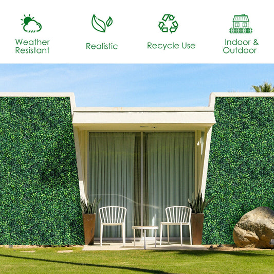 12 Pieces Artificial Boxwood Panels for Wedding Decor Fence Backdrop
