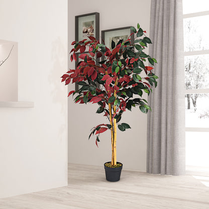 4 Feet Tall Artificial Ficus Tree with Nursery Pot