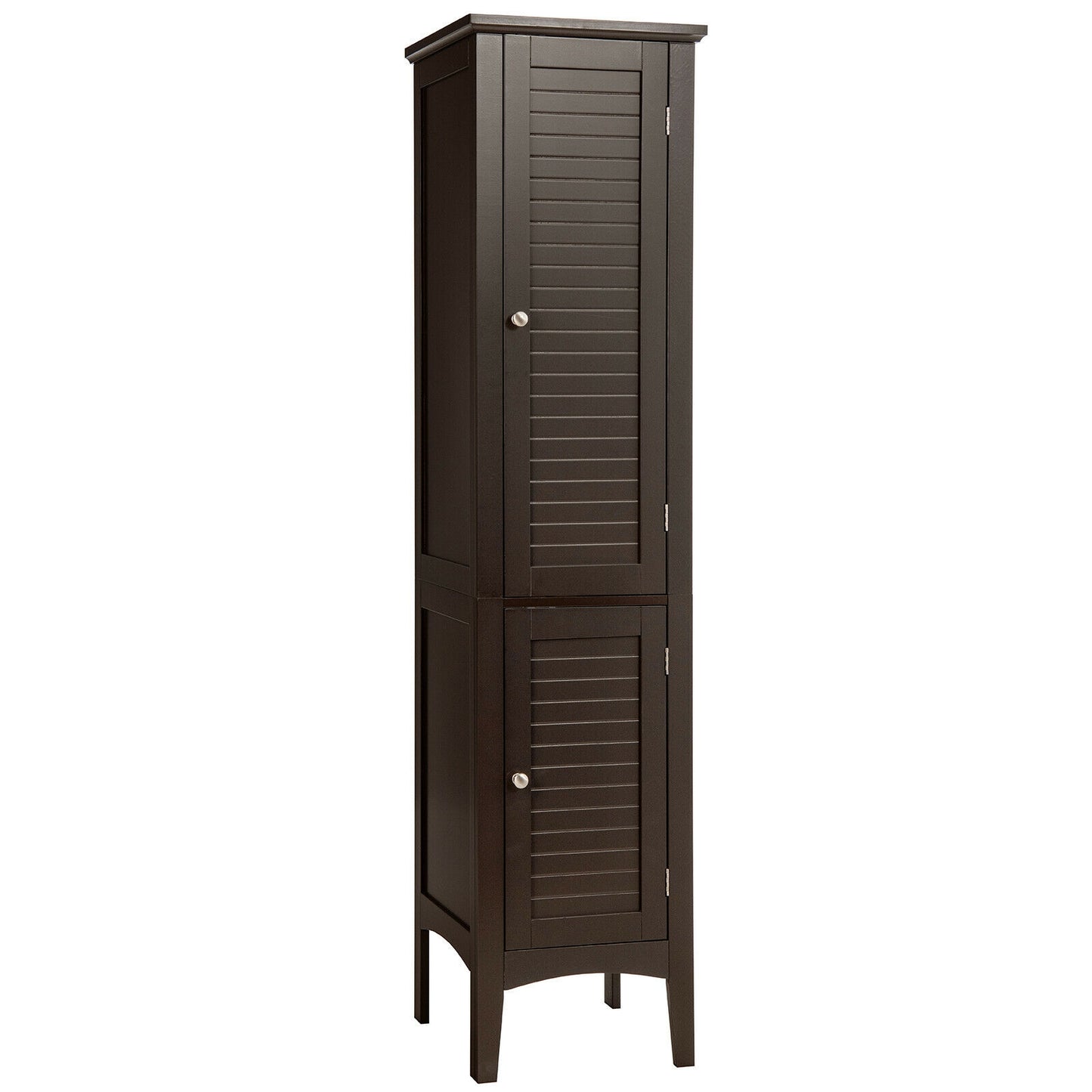 Freestanding Bathroom Storage Cabinet for Kitchen and Living Room-White - Coffee