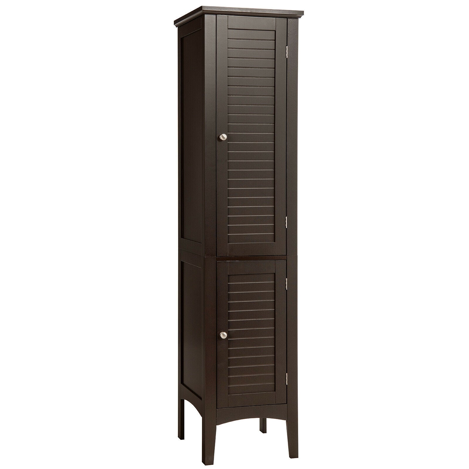 Freestanding Bathroom Storage Cabinet for Kitchen and Living Room-White - Coffee