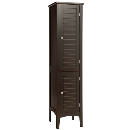 Freestanding Bathroom Storage Cabinet for Kitchen and Living Room-White - Coffee