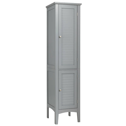 Freestanding Bathroom Storage Cabinet for Kitchen and Living Room-White - Gray
