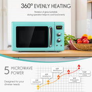 Retro Countertop Compact Microwave Oven