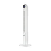 42 Inch 80 Degree Tower Fan with Smart Display Panel and Remote Control-White - White