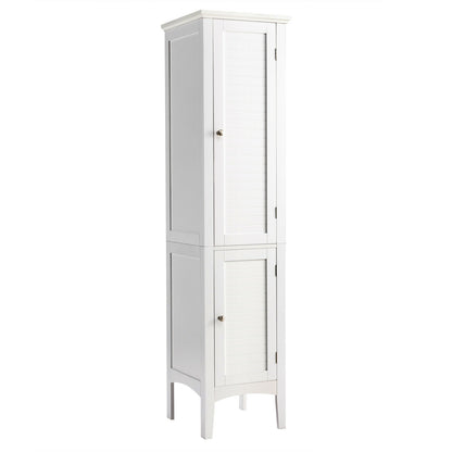 Freestanding Bathroom Storage Cabinet for Kitchen and Living Room-White - White