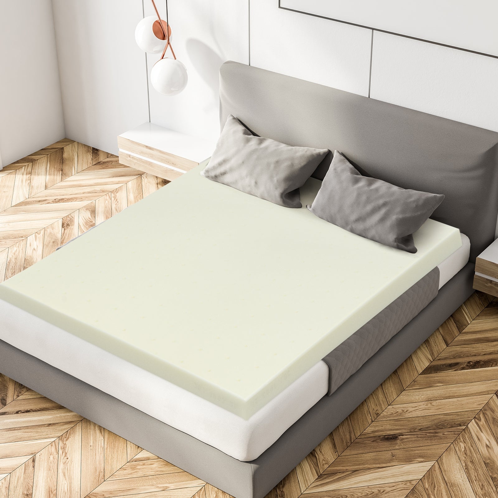 3-Inch Bed Mattress Topper Air Cotton for All Night‚Äôs Comfy Soft Mattress Pad-Twin Size
