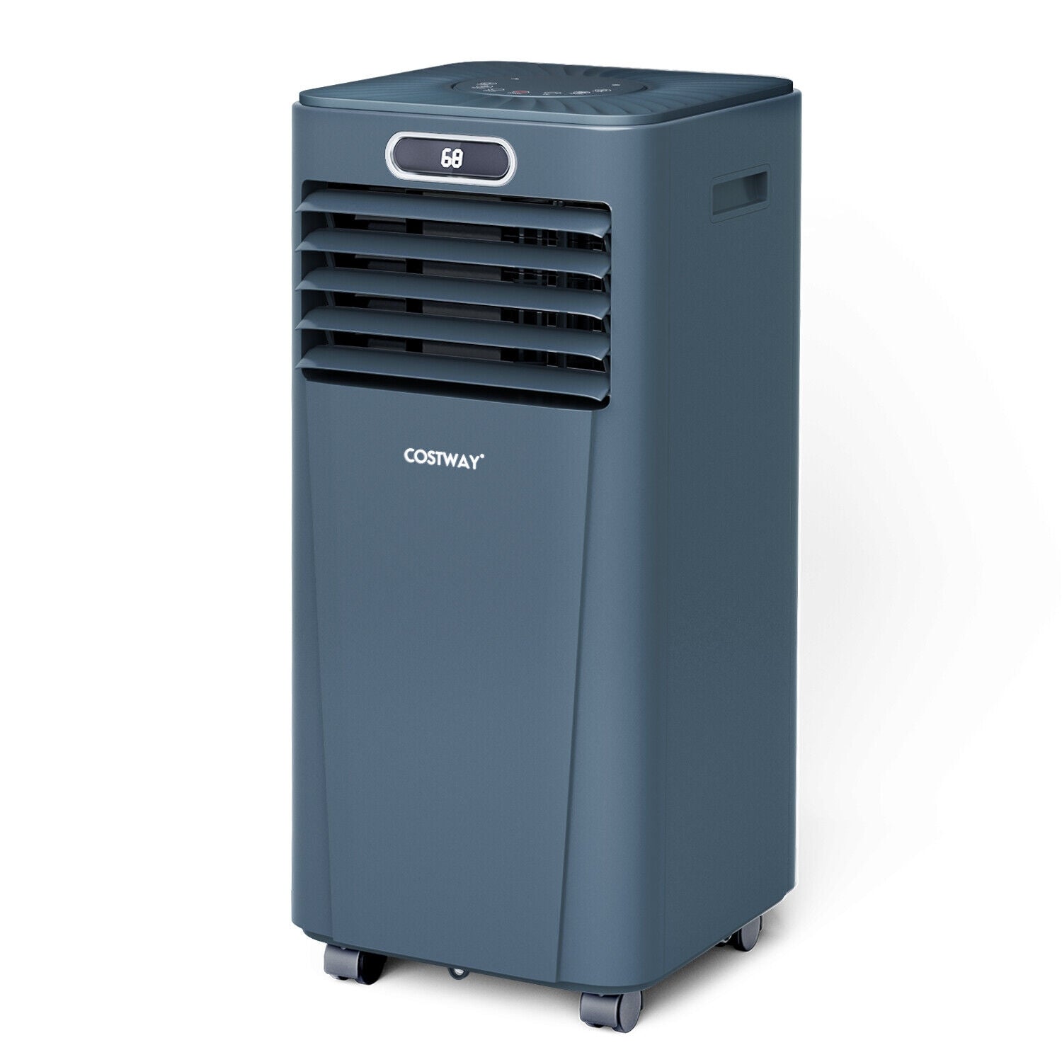 8000BTU 3-in-1 Portable Air Conditioner with Remote Control-Dark Blue - Dark Blue