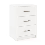 3 Drawer Nightstand with Storage for Living Room-White
