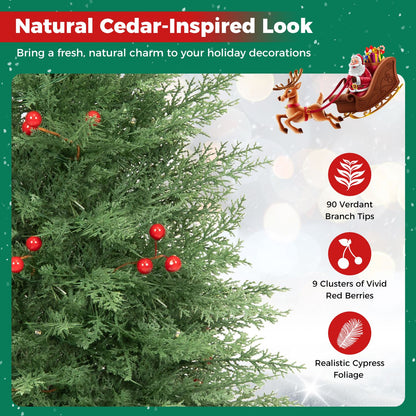 3 FT Pre-Lit Potted Christmas Tree Set of 2 with PE Branch Tips