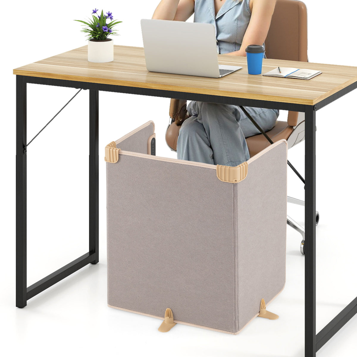 Under Desk Space Heater with 3-Level Thermostat & Timer