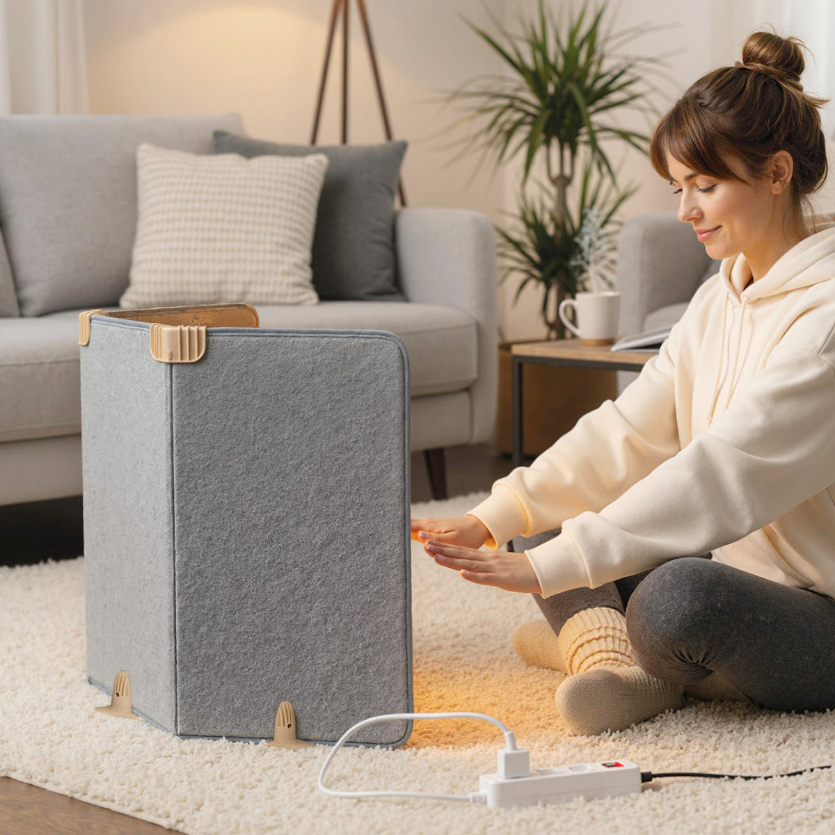 Under Desk Space Heater with 3-Level Thermostat & Timer