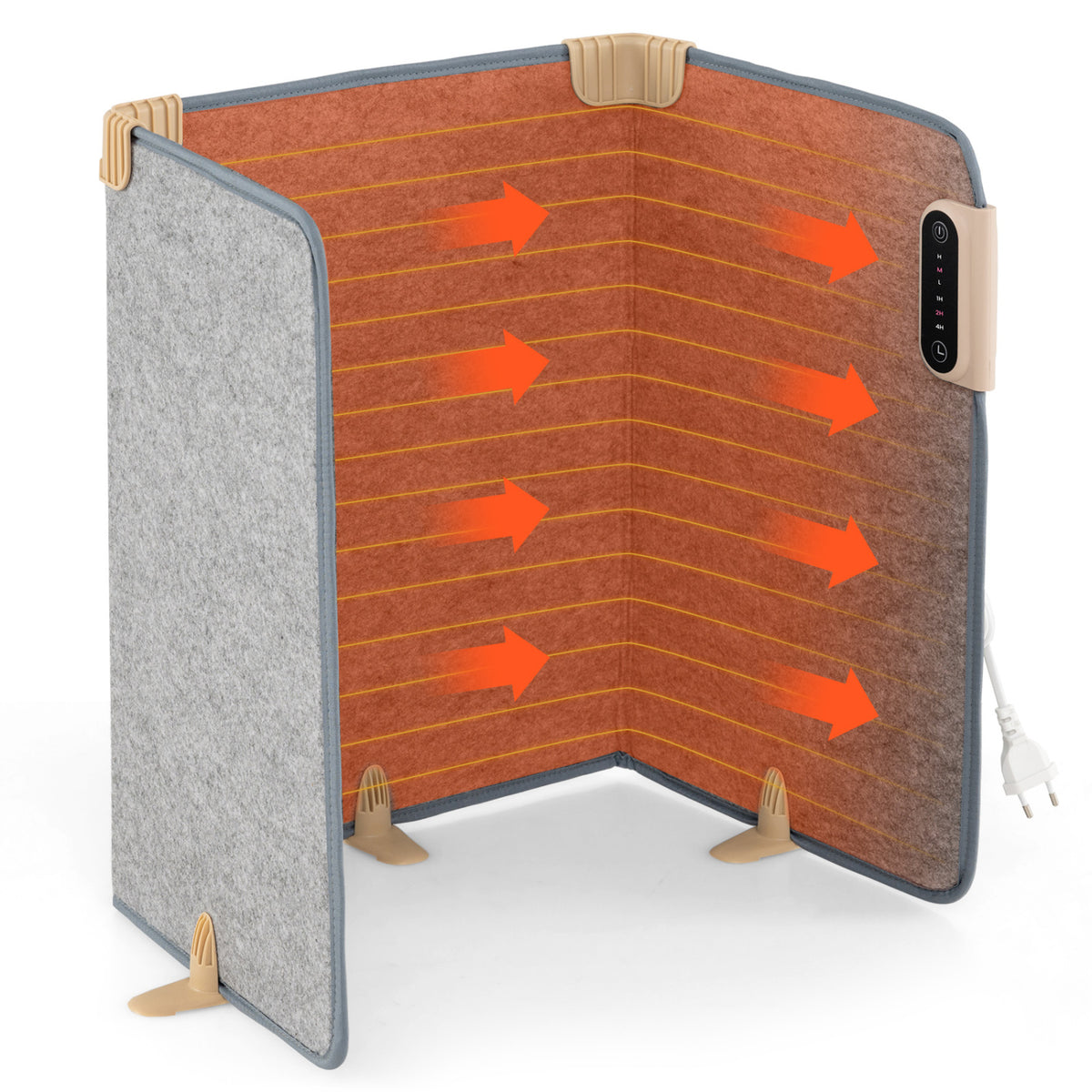 Under Desk Space Heater with 3-Level Thermostat & Timer