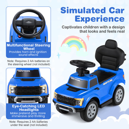 3-In-1 Licensed Ford Push Car for Toddlers
