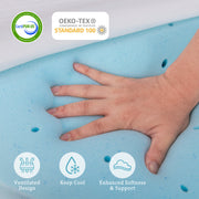 3 Inch Gel-Infused Memory Foam Mattress Topper with Removable Cover-Full Size