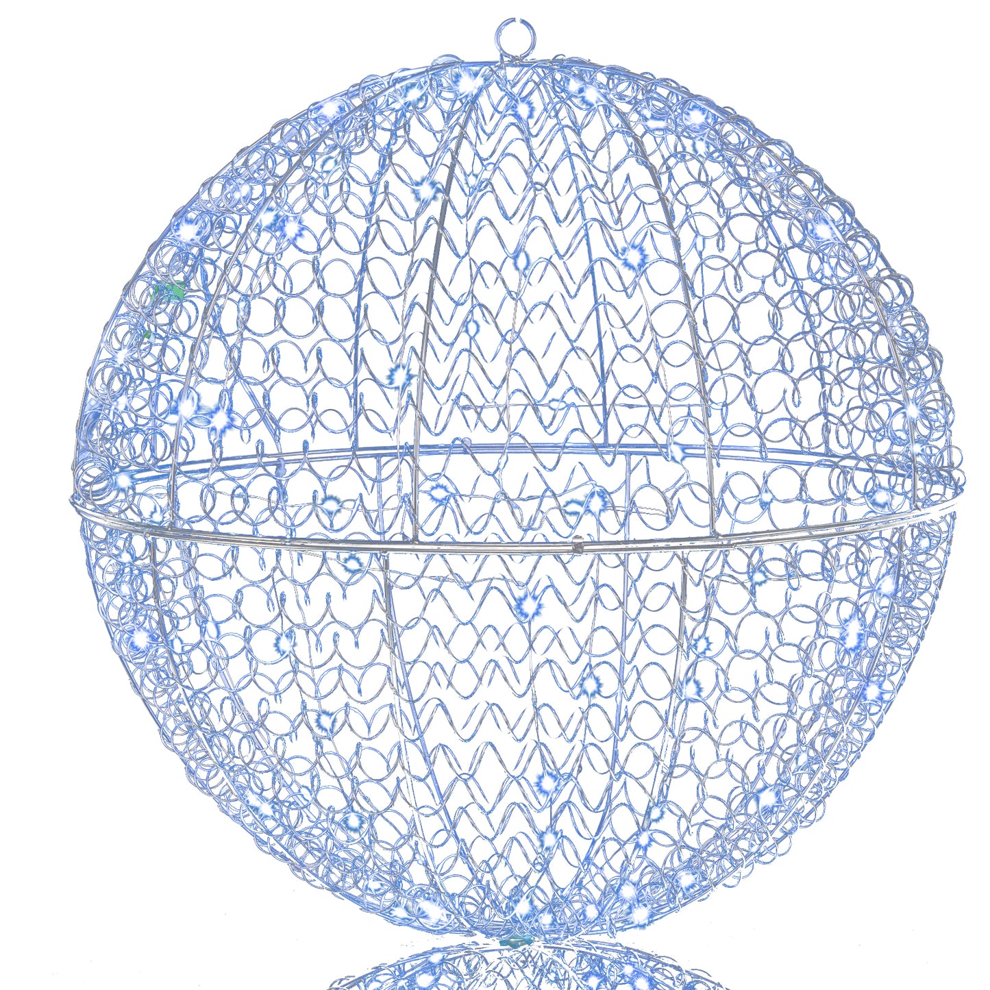 3 Pcs Lighted Christmas Balls Large Standing/Hanging Metal Sphere Lights with 435 LEDs